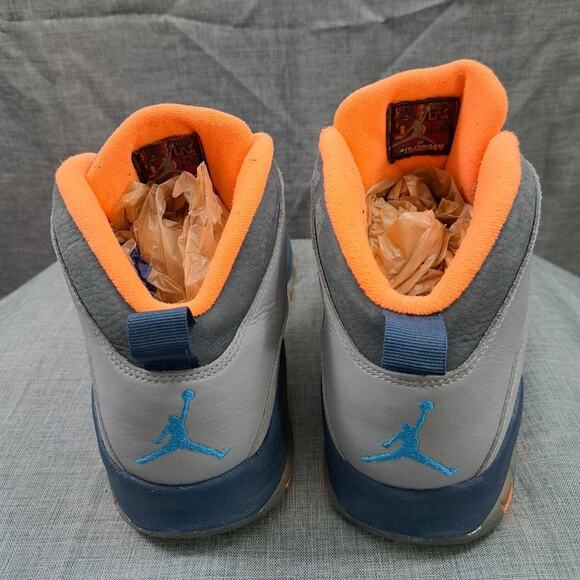 %Men\'s Nike Air Jordan 10 X Retro Bobcats Wolf Gray Blue Orange Sz 9 Men / AJ9 main image 10